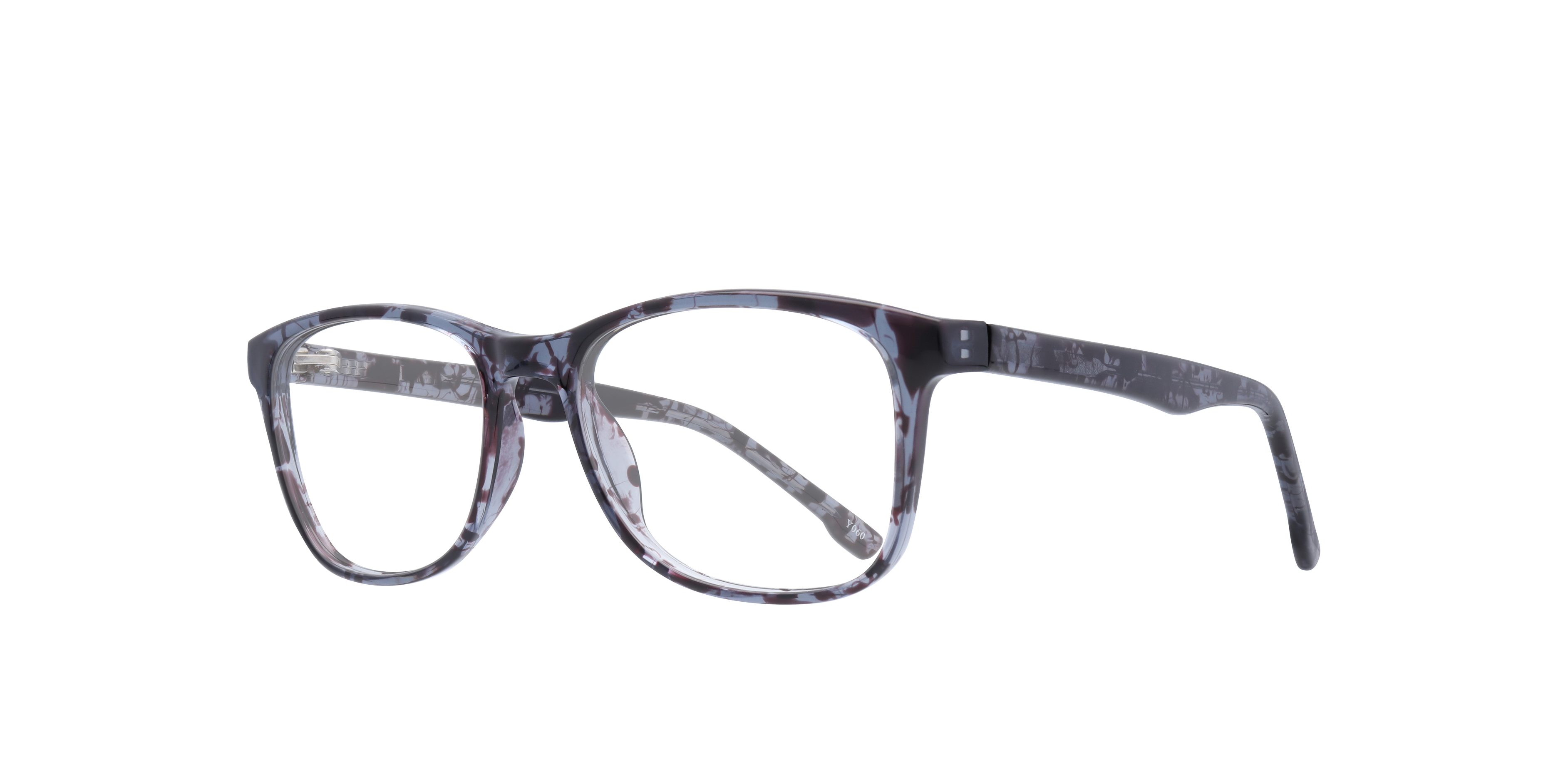 Drew Grey & Blue Havana PlasticEyeglass Frames for Glasses Direct, Angle View