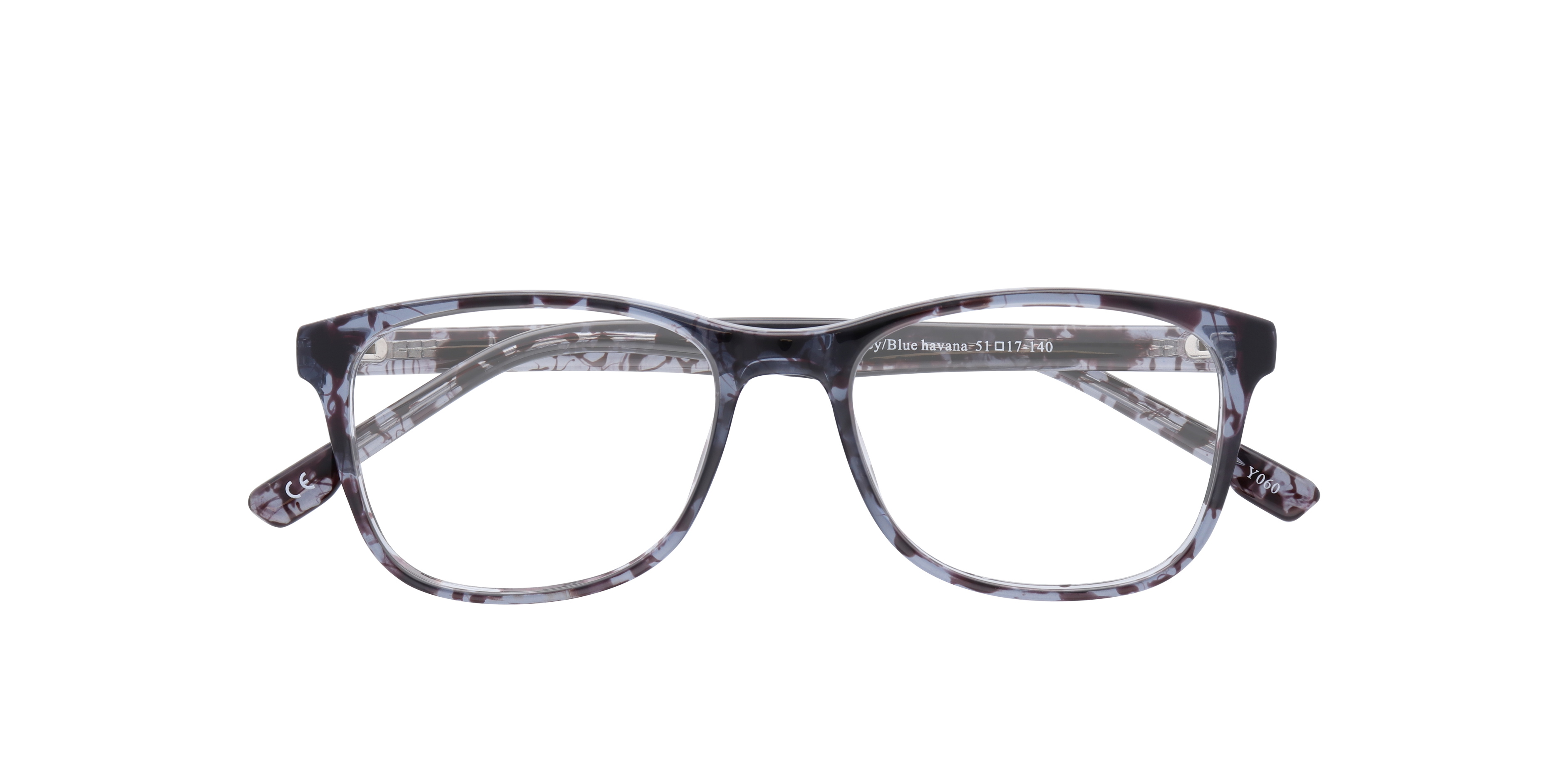 Drew Grey & Blue Havana PlasticEyeglass Frames for Glasses Direct, Closed View
