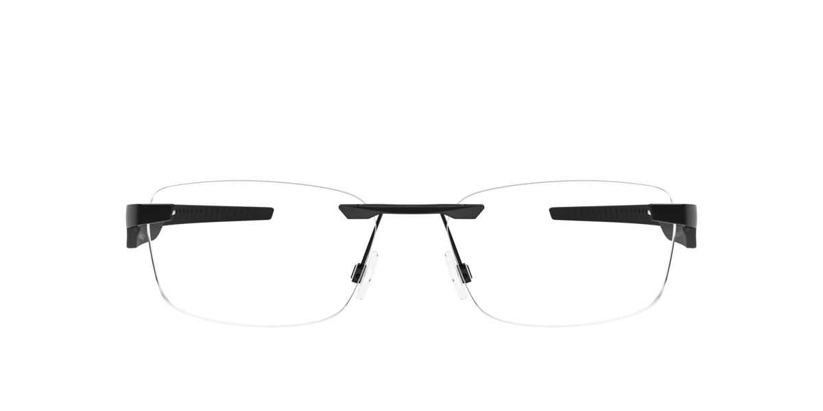 Oakley Unisex Satin Black Rectangle Metal Eyeglasses Online - Rimless - Steakhouse 1.0