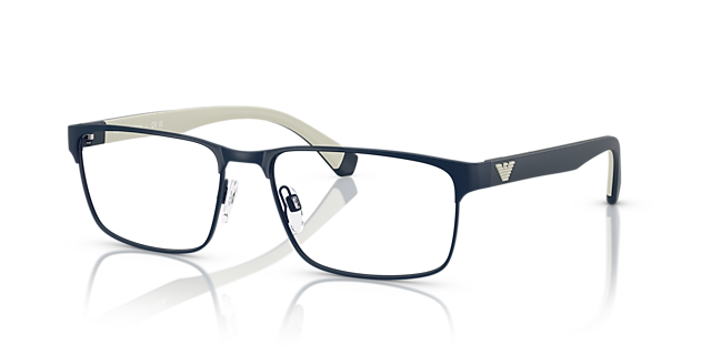 EA1105 Matte Blue MetalEyeglass Frames for Glasses Direct, Angle View