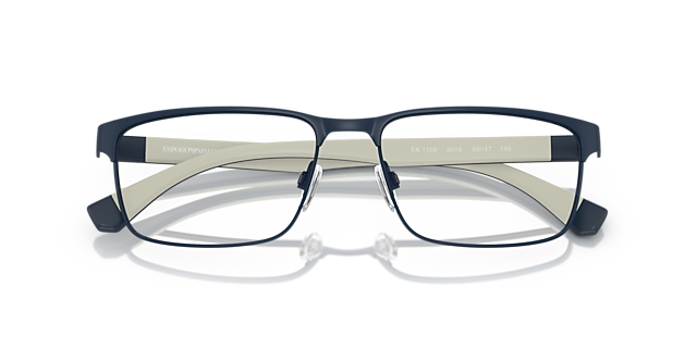 EA1105 Matte Blue MetalEyeglass Frames for Glasses Direct, Closed View