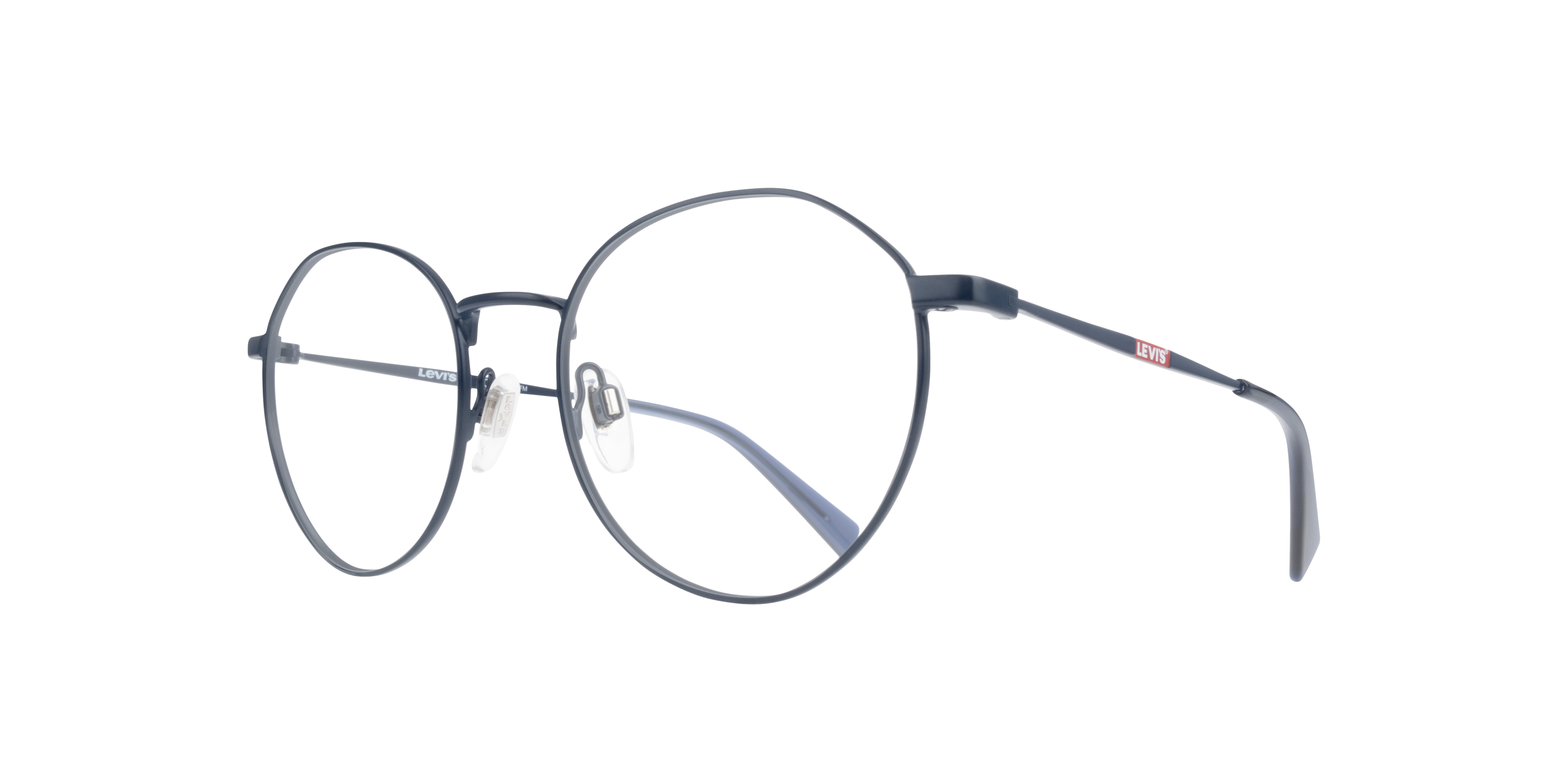 LV 1059 Blue MetalEyeglass Frames for Glasses Direct, Angle View