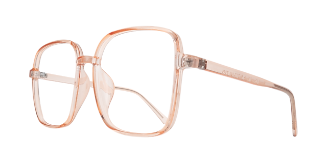 Hannah Crystal Nude PlasticEyeglass Frames for Glasses Direct, Angle View