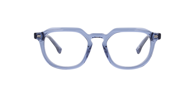 Malachi Crystal Blue AcetateEyeglass Frames for Glasses Direct, Front View