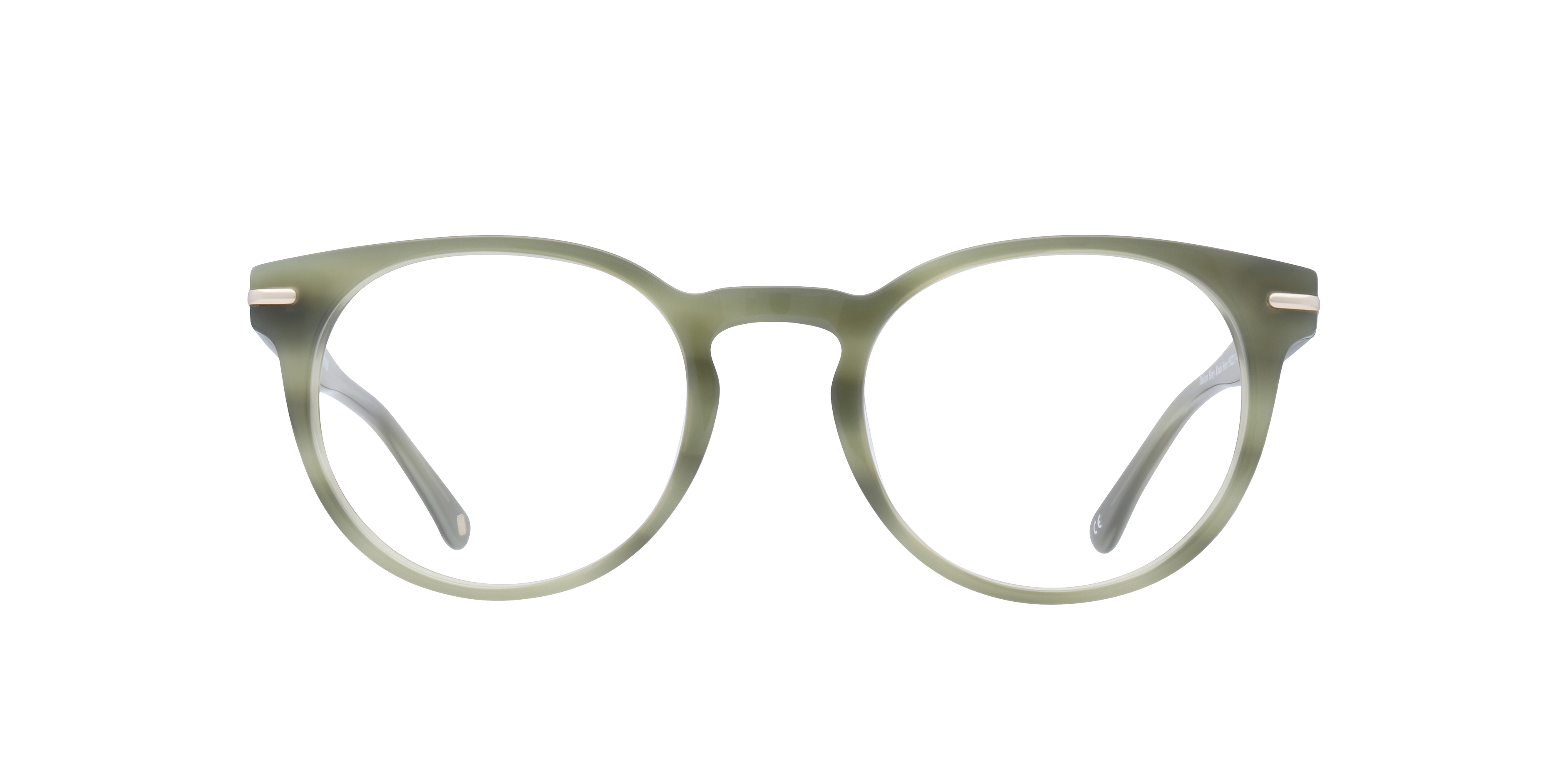Dalston Shiny Khaki Horn AcetateEyeglass Frames for Glasses Direct, Front View