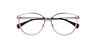 Marine Pink MetalEyeglass Frames for Glasses Direct, Closed View