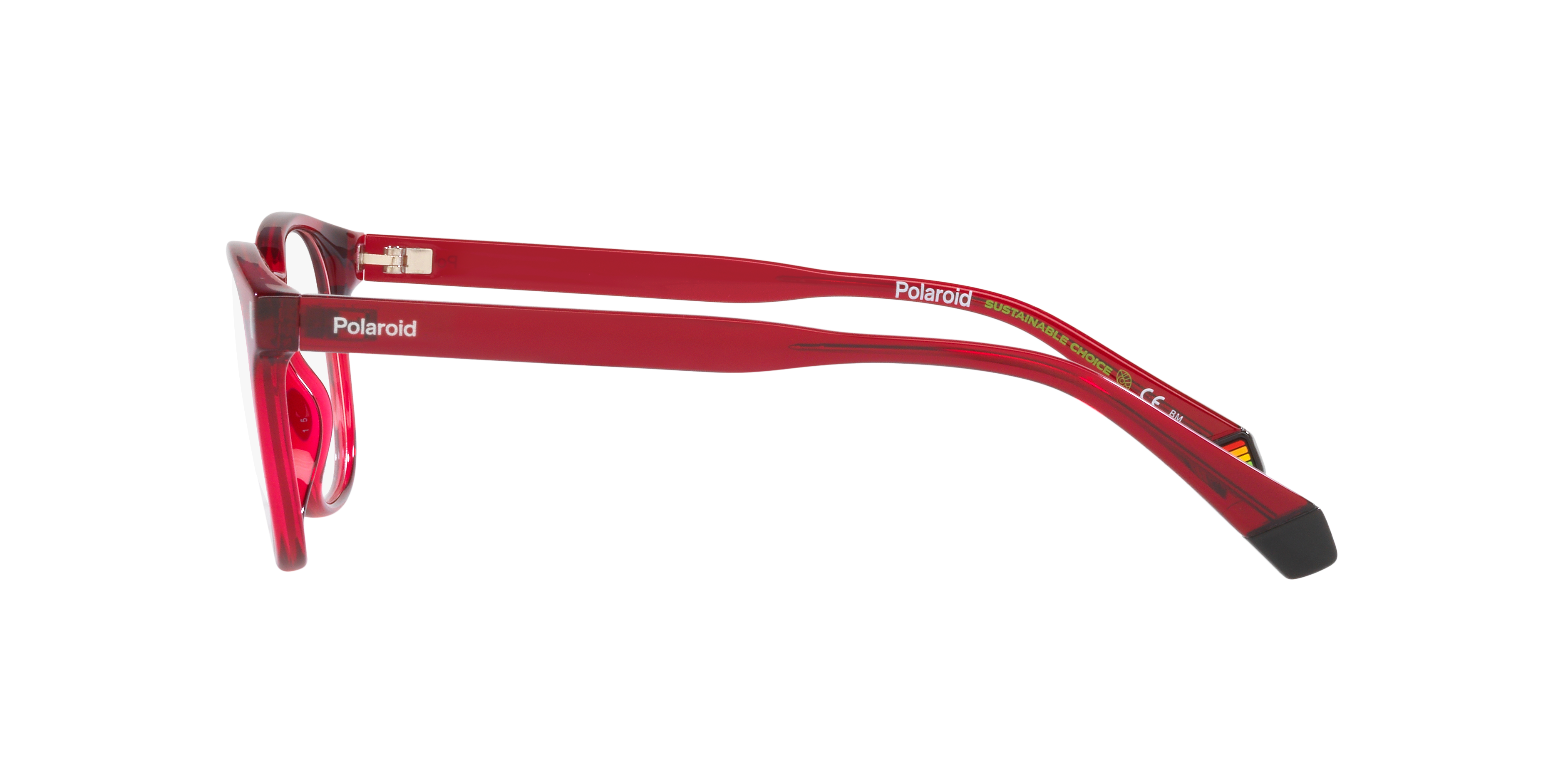 PLD D453 Red PlasticEyeglass Frames for Glasses Direct, Side View