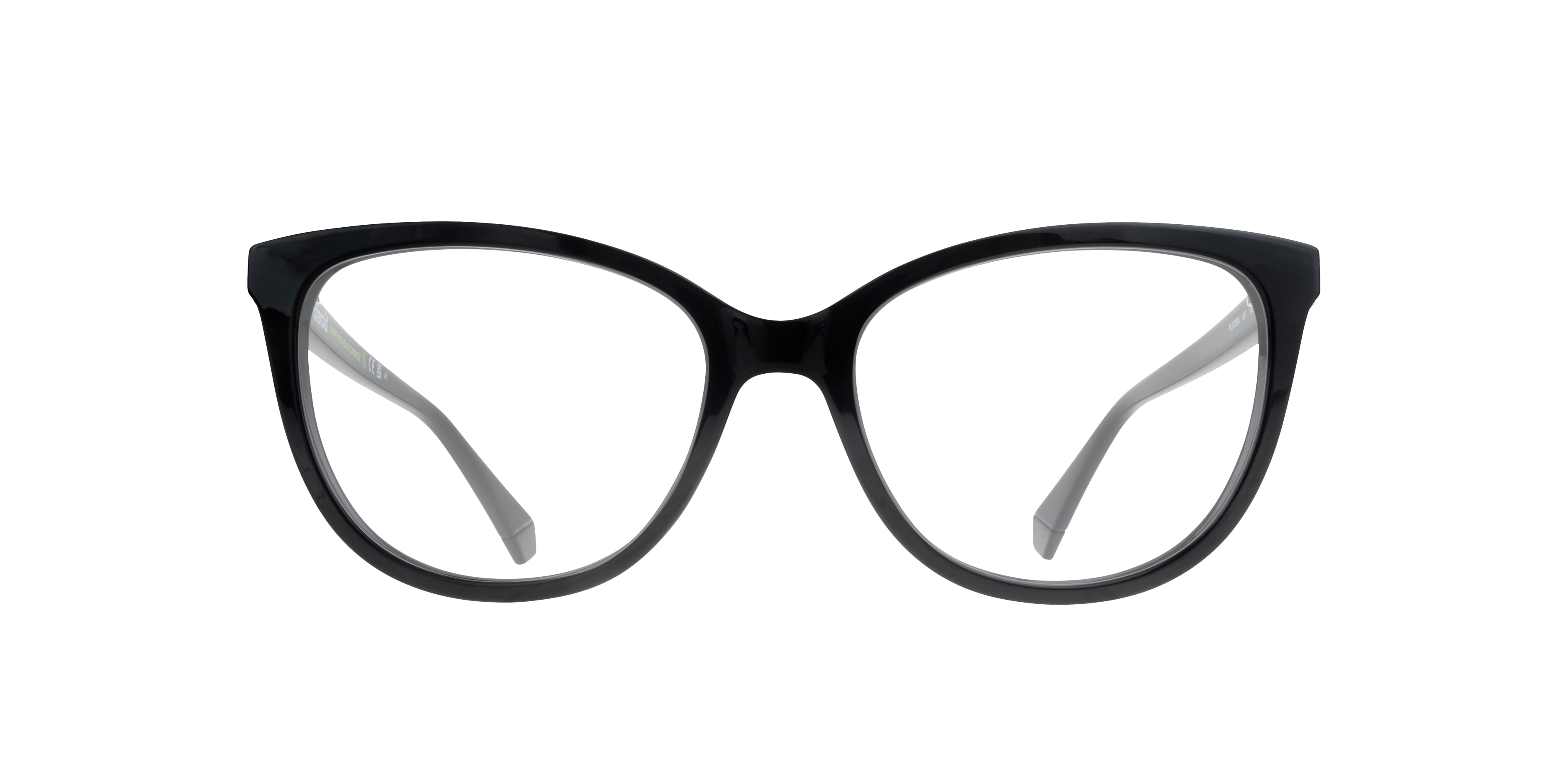 PLD D504 Black PlasticEyeglass Frames for Glasses Direct, Front View