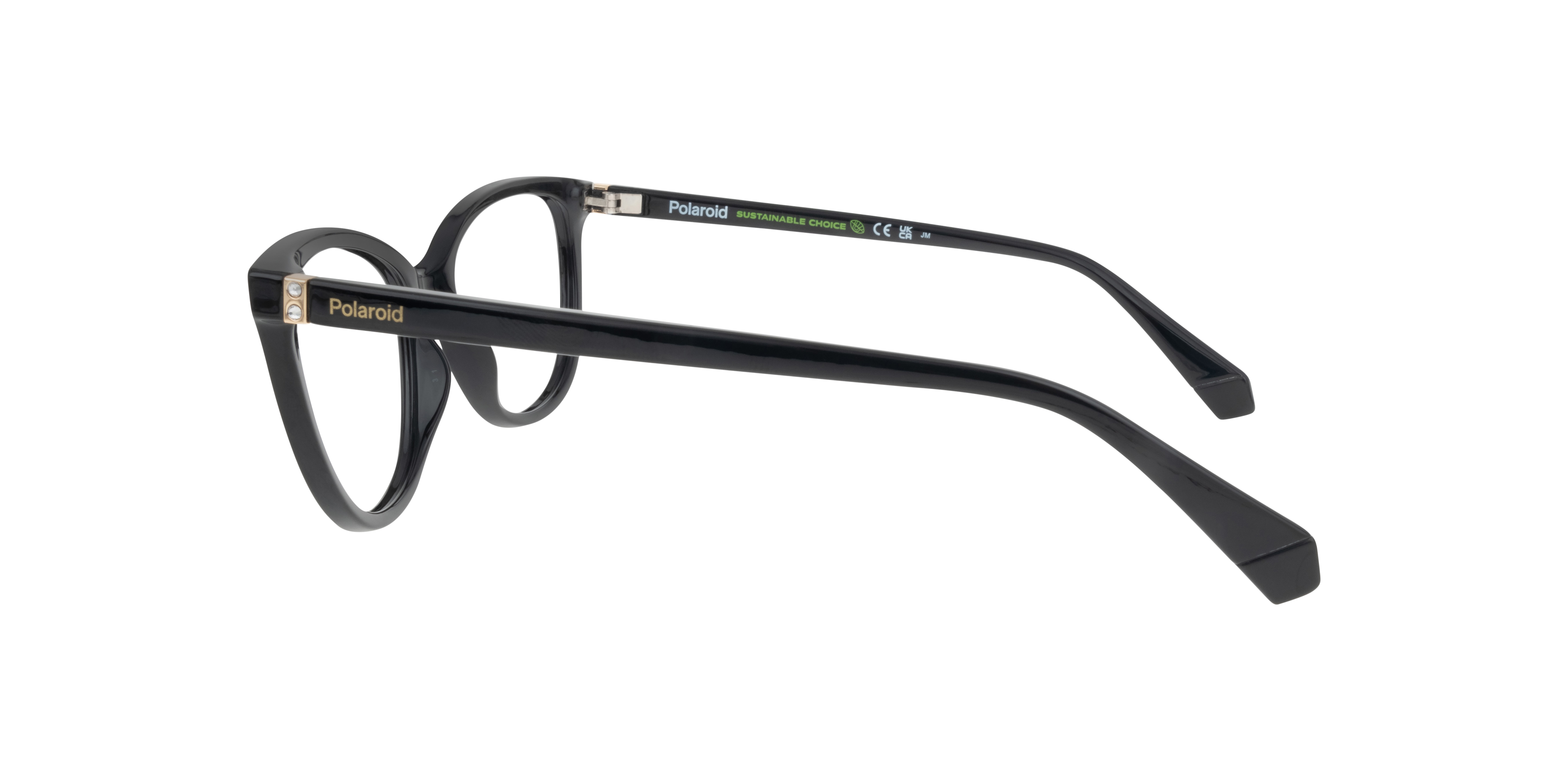 PLD D504 Black PlasticEyeglass Frames for Glasses Direct, Side View