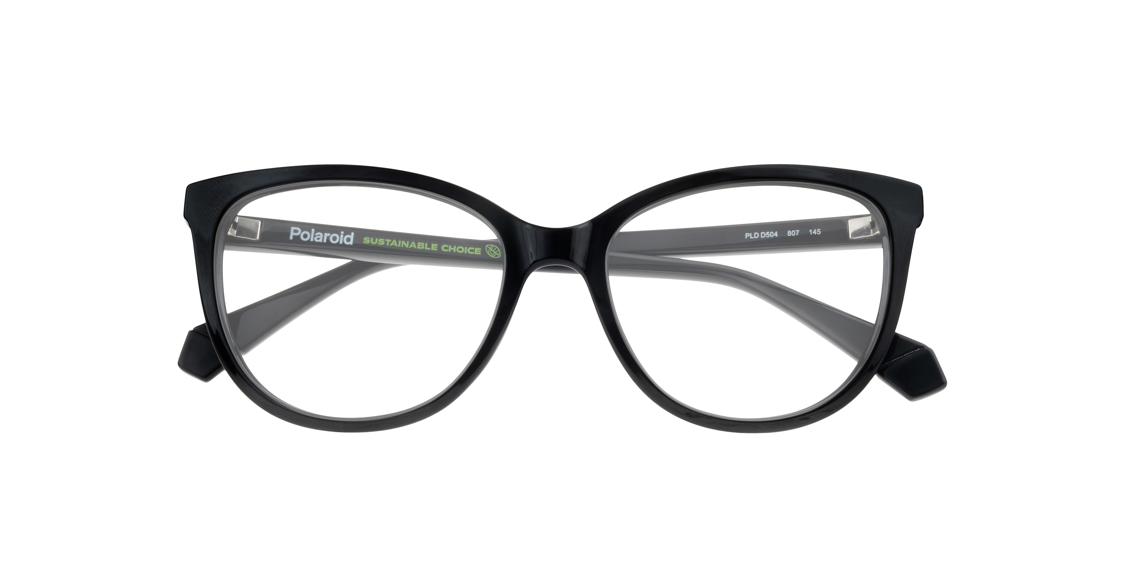 PLD D504 Black PlasticEyeglass Frames for Glasses Direct, Closed View