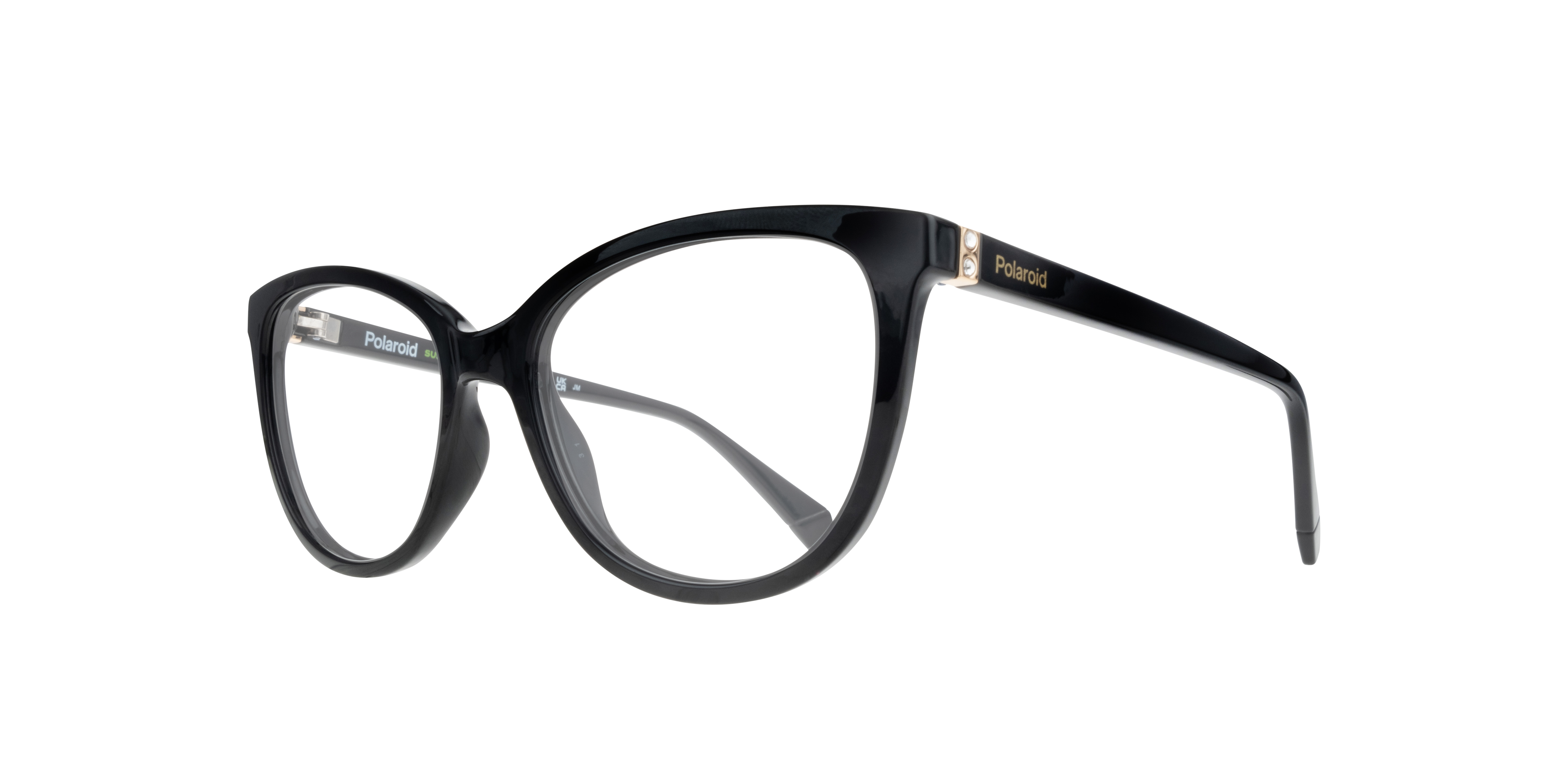 PLD D504 Black PlasticEyeglass Frames for Glasses Direct, Angle View