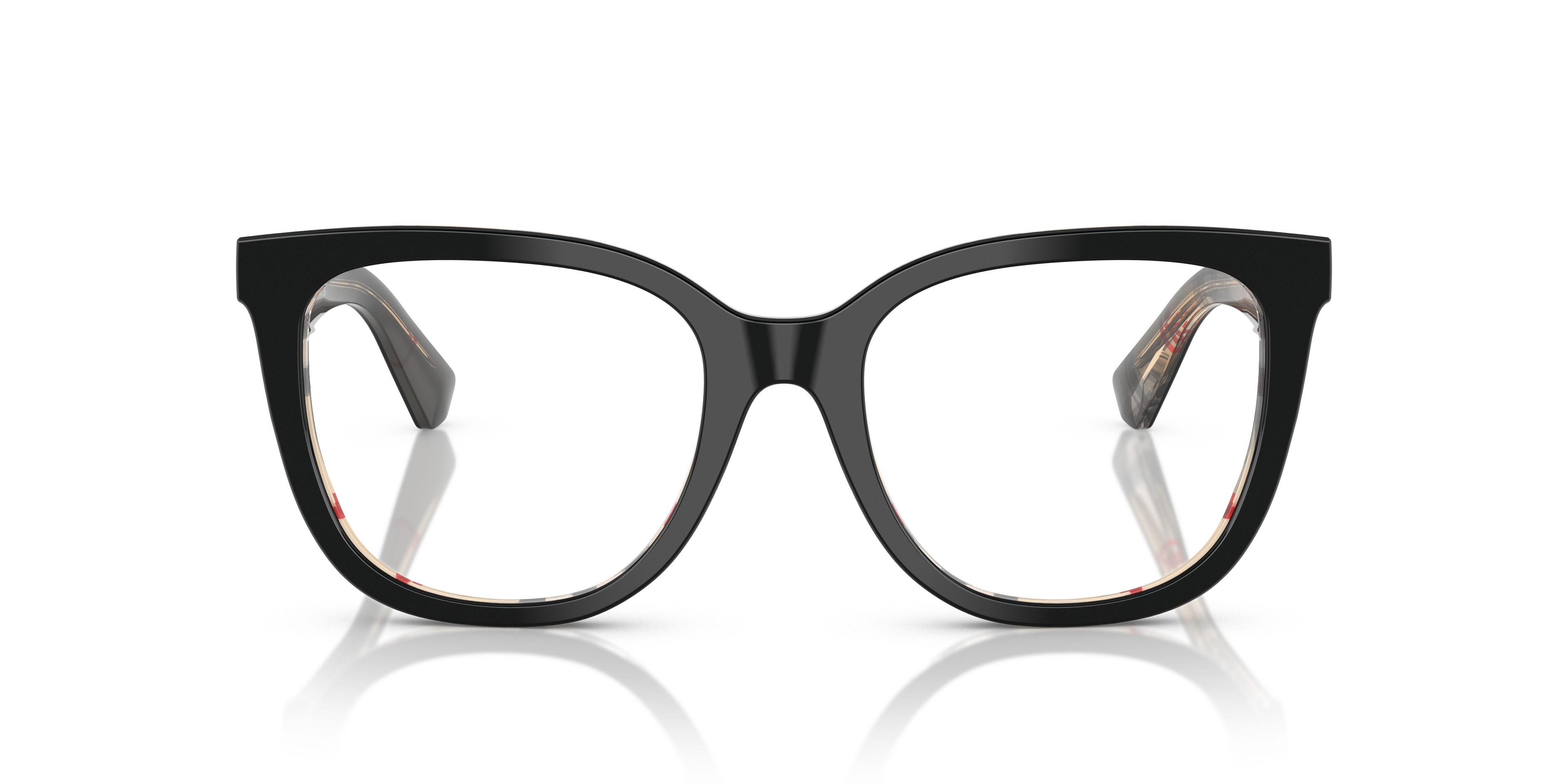 BE2415 Top Black On Vintage Check AcetateEyeglass Frames for Glasses Direct, Front View