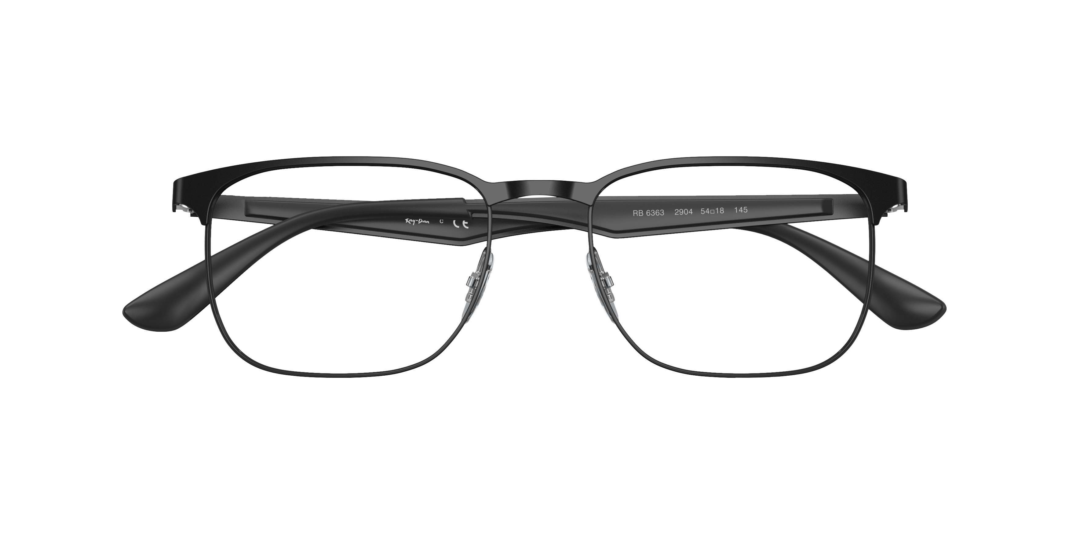 RB6363 Black MetalEyeglass Frames for Glasses Direct, Closed View