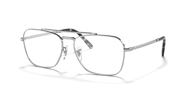 New Caravan Optics Silver MetalEyeglass Frames for Glasses Direct, Angle View
