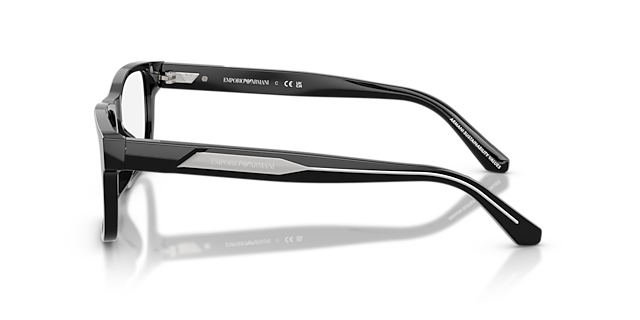 EA3265U Shiny Black AcetateEyeglass Frames for Glasses Direct, Side View