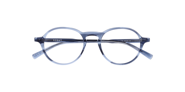 Mackenzie Horn Blue AcetateEyeglass Frames for Glasses Direct, Closed View