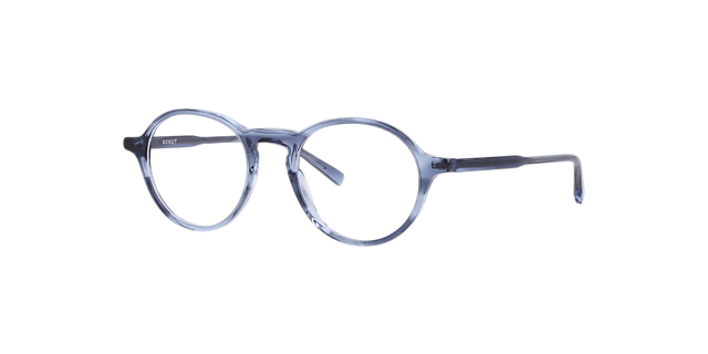 Mackenzie Horn Blue AcetateEyeglass Frames for Glasses Direct, Angle View