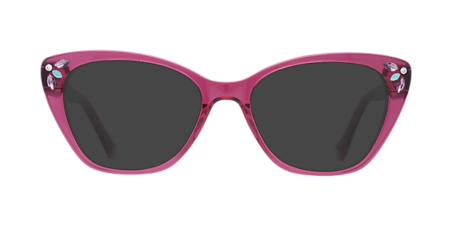Gigi Crystal Dark Pink AcetateEyeglass Frames for Glasses Direct, with Tinted Lenses