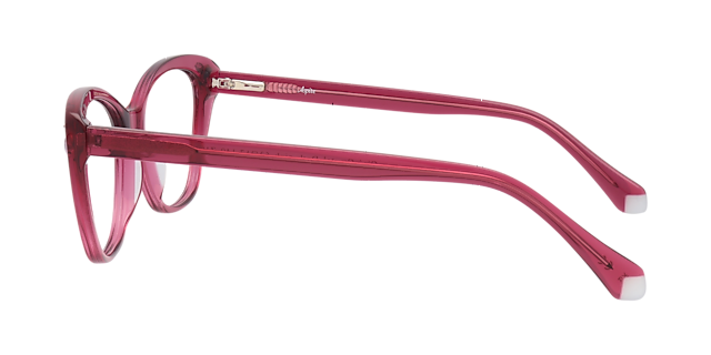 Gigi Crystal Dark Pink AcetateEyeglass Frames for Glasses Direct, Side View