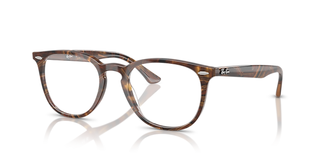 RB7159 Transparent Fantasy Brown Yellow PlasticEyeglass Frames for Glasses Direct, Angle View