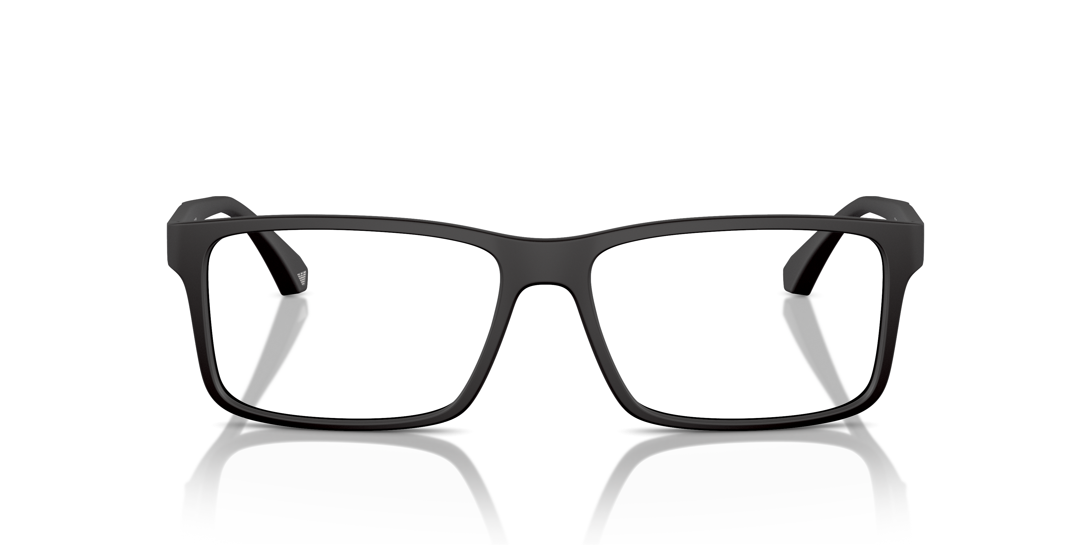 EA3038 Rubber Black PlasticEyeglass Frames for Glasses Direct, Front View