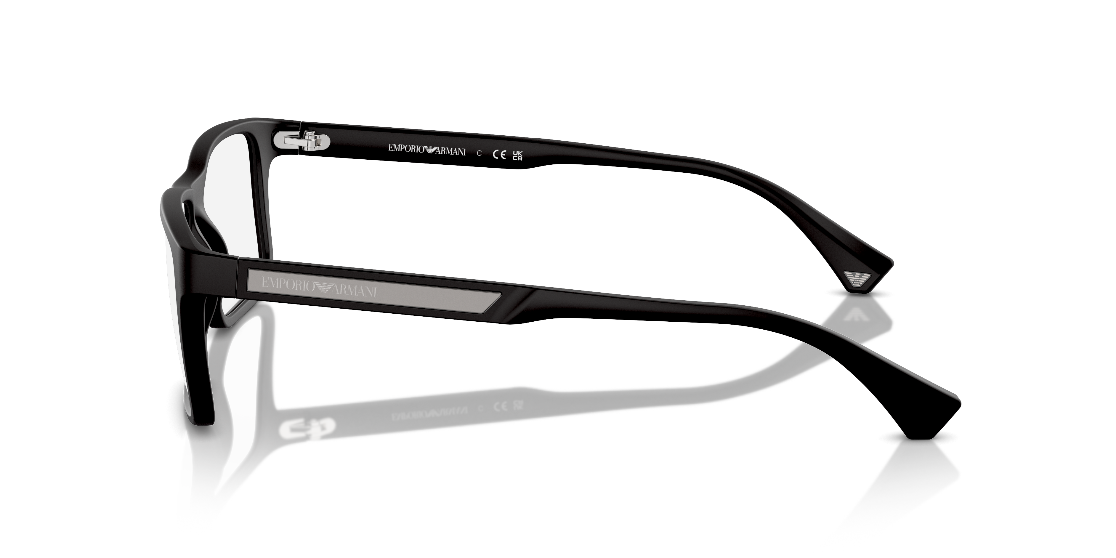 EA3038 Rubber Black PlasticEyeglass Frames for Glasses Direct, Side View