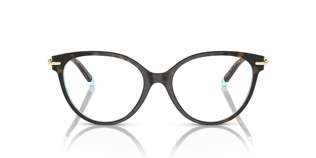 TF2217 Havana On Tiffany Blue AcetateEyeglass Frames for Glasses Direct, Front View