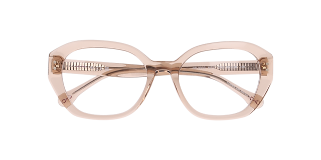 Neil Crystal Champaign AcetateEyeglass Frames for Glasses Direct, Closed View