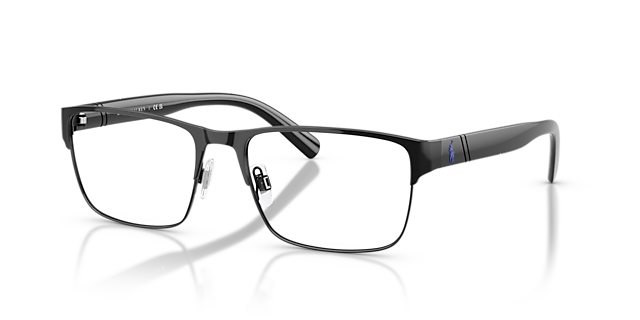 PH1175 Shiny Black MetalEyeglass Frames for Glasses Direct, Angle View