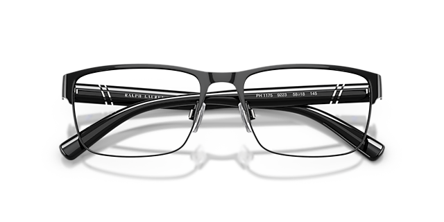 PH1175 Shiny Black MetalEyeglass Frames for Glasses Direct, Closed View