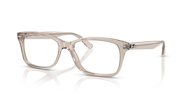 RB5428 Transparent Taupe AcetateEyeglass Frames for Glasses Direct, Angle View