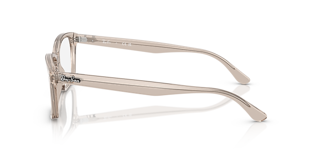 RB5428 Transparent Taupe AcetateEyeglass Frames for Glasses Direct, Side View