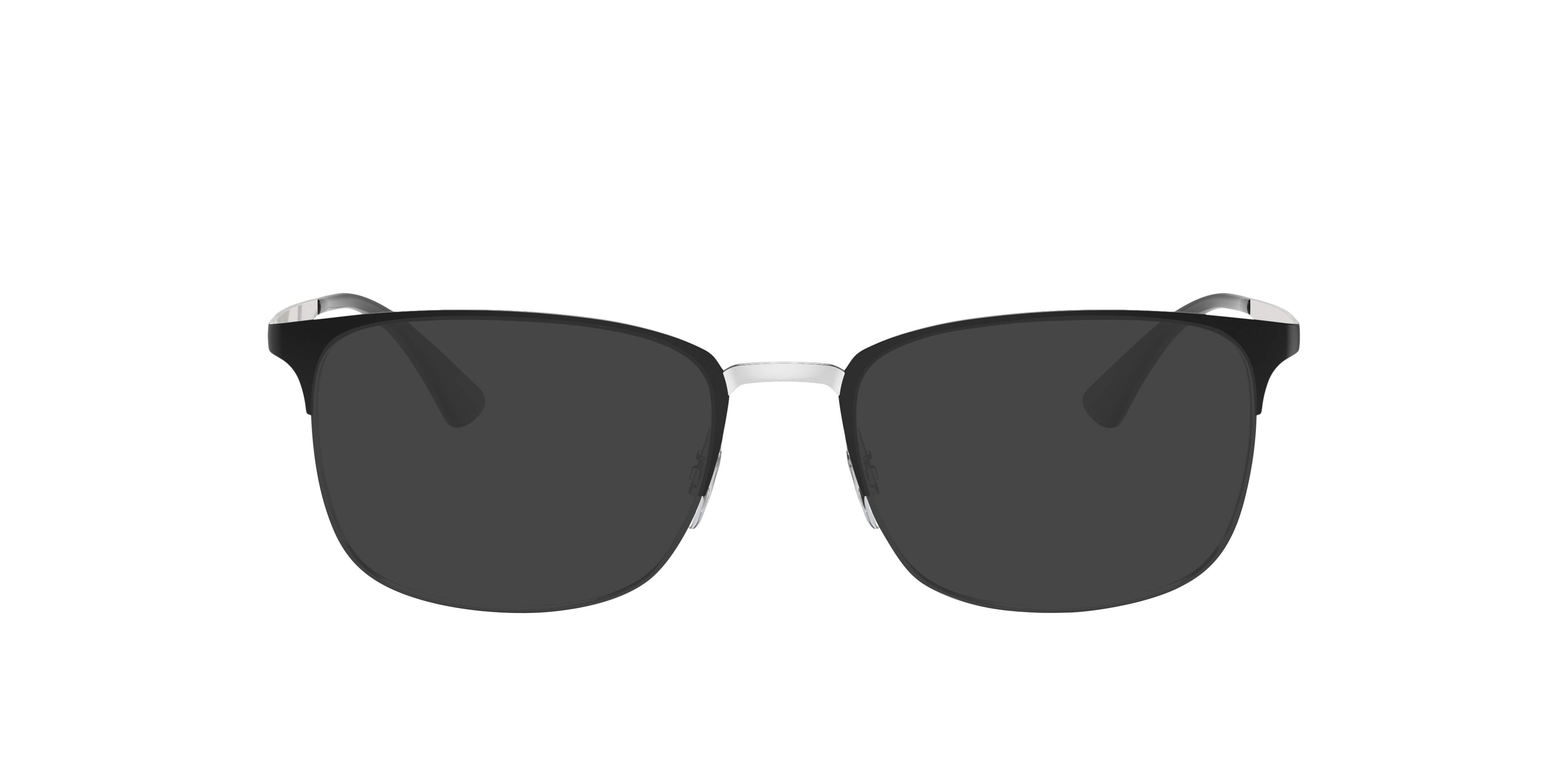 RB6421 Black On Silver MetalEyeglass Frames for Glasses Direct, with Tinted Lenses
