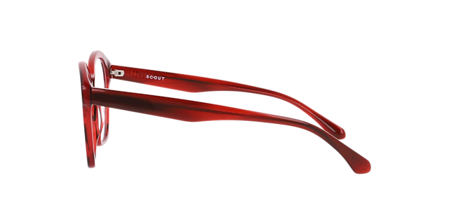 Monica Horn Red AcetateEyeglass Frames for Glasses Direct, Side View