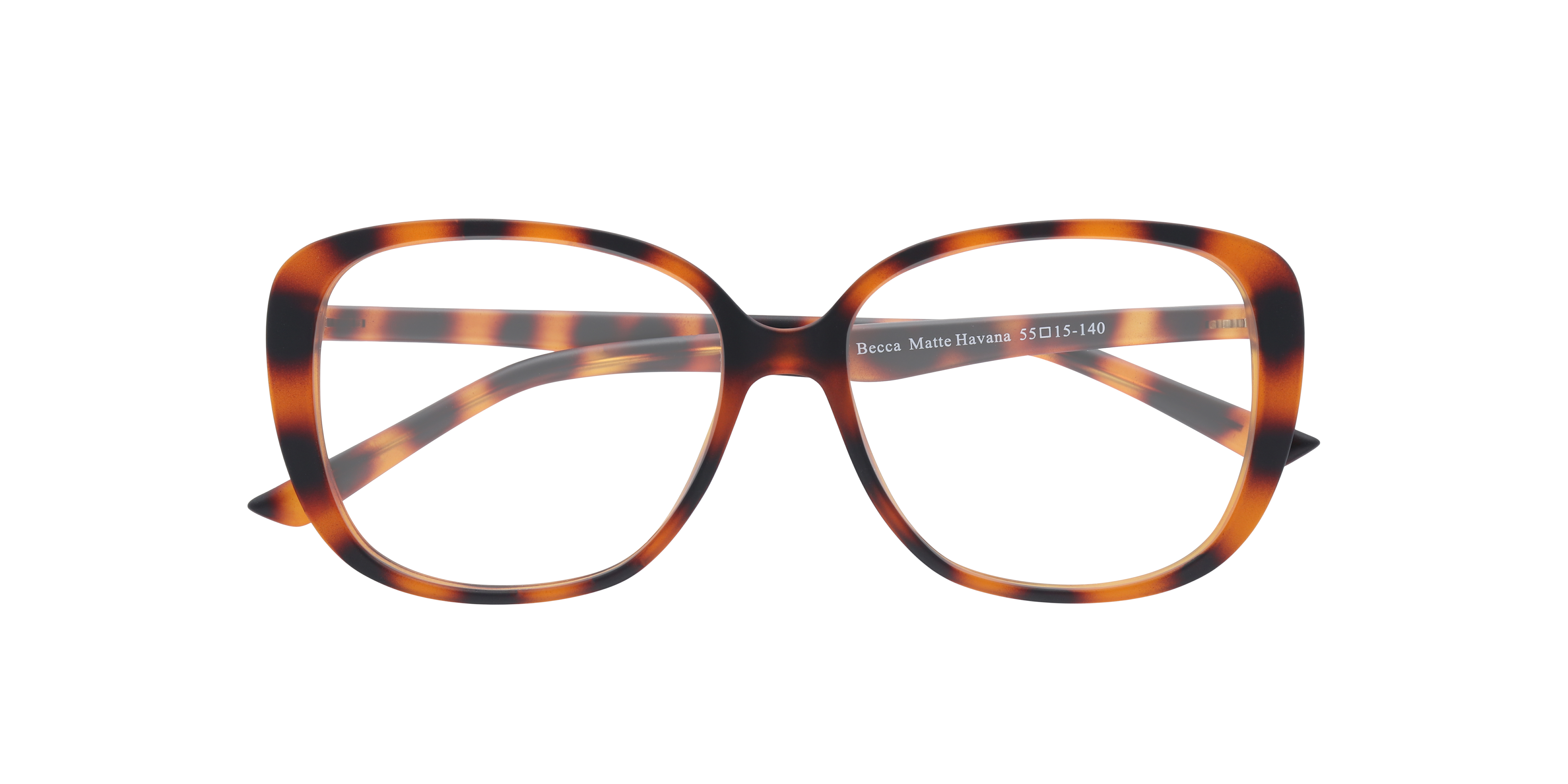 Becca Matte Havana PlasticEyeglass Frames for Glasses Direct, Closed View