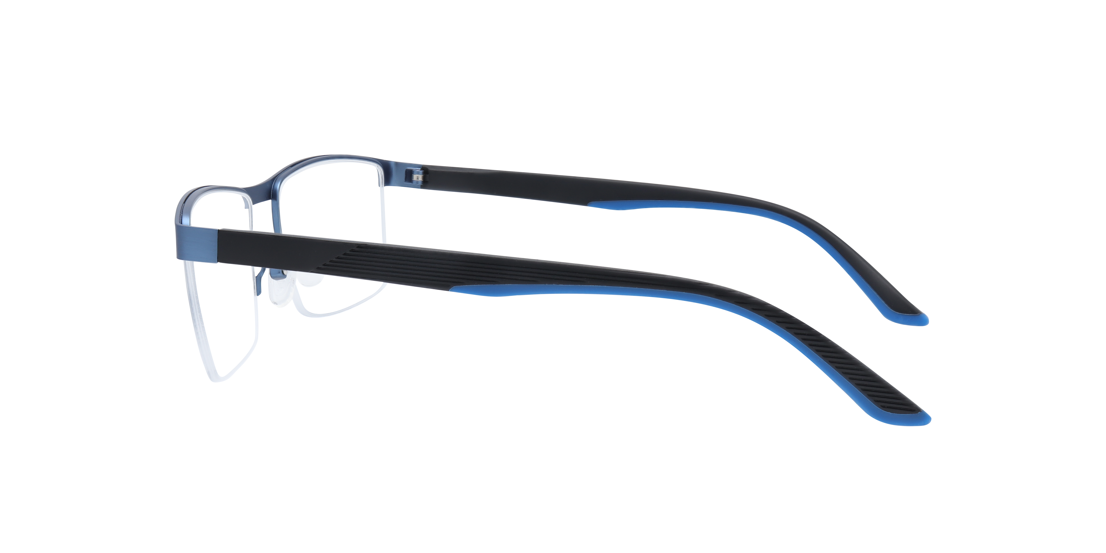 Remington Matte Blue MetalEyeglass Frames for Glasses Direct, Side View