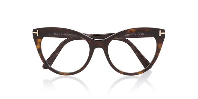 FT6091-B Tortoise AcetateEyeglass Frames for Glasses Direct, Closed View