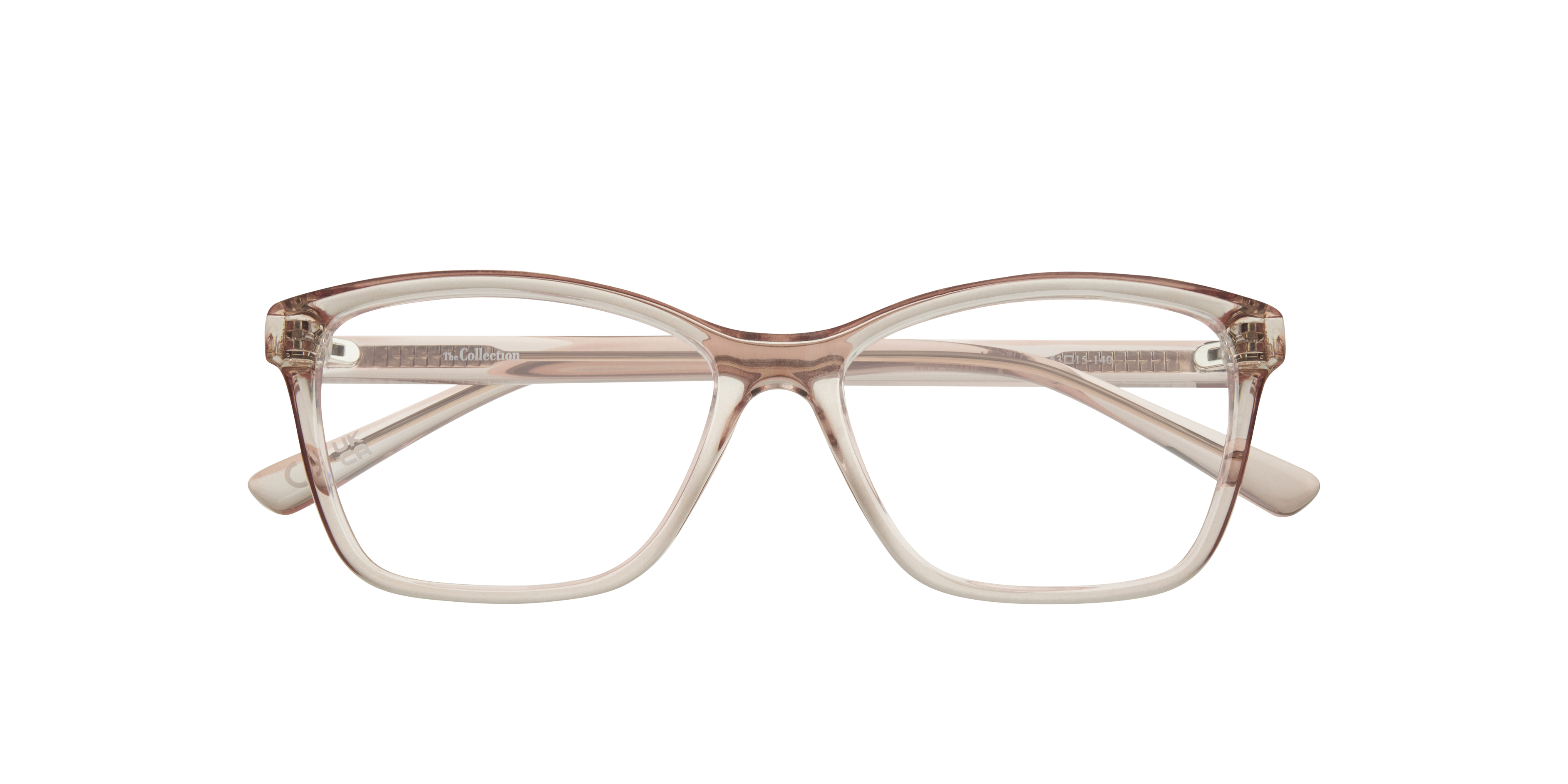 Kara Crystal Light Pink PlasticEyeglass Frames for Glasses Direct, Closed View
