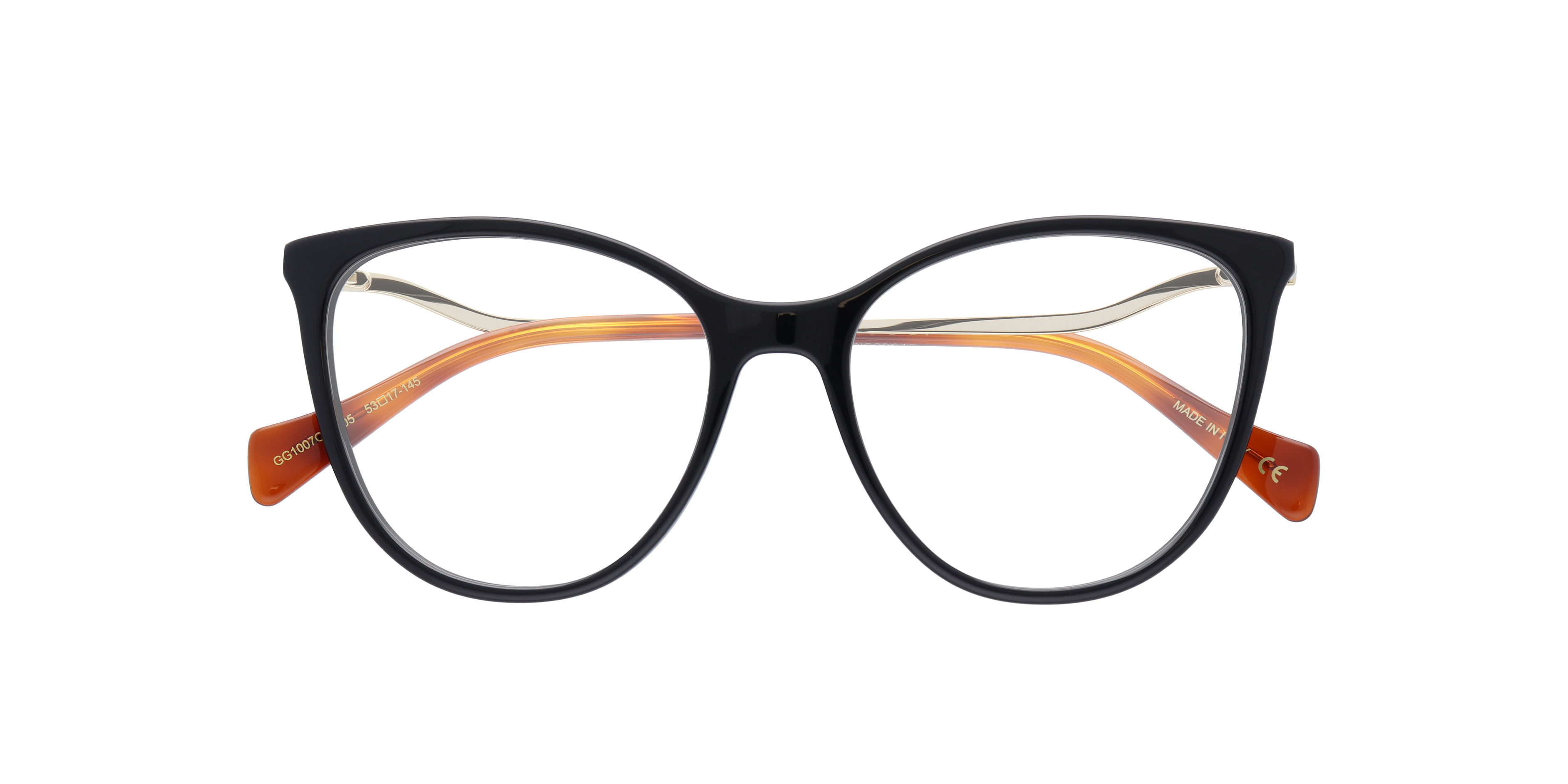 GG1007O Black AcetateSunglass Frames for Glasses Direct, Closed View