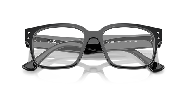 RB7256 Black PlasticEyeglass Frames for Glasses Direct, Closed View