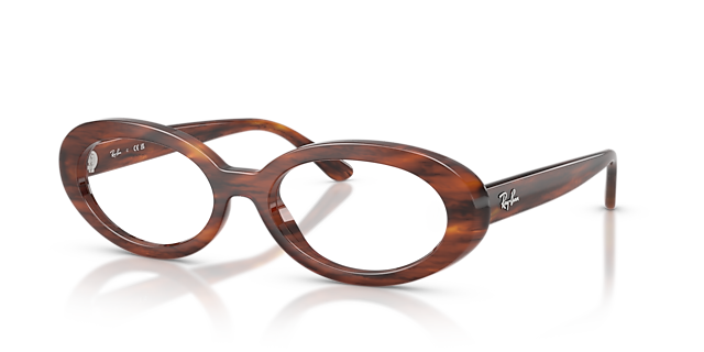 RB2223V Striped Havana PlasticEyeglass Frames for Glasses Direct, Angle View