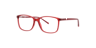 Jax Red PlasticEyeglass Frames for Glasses Direct, Angle View