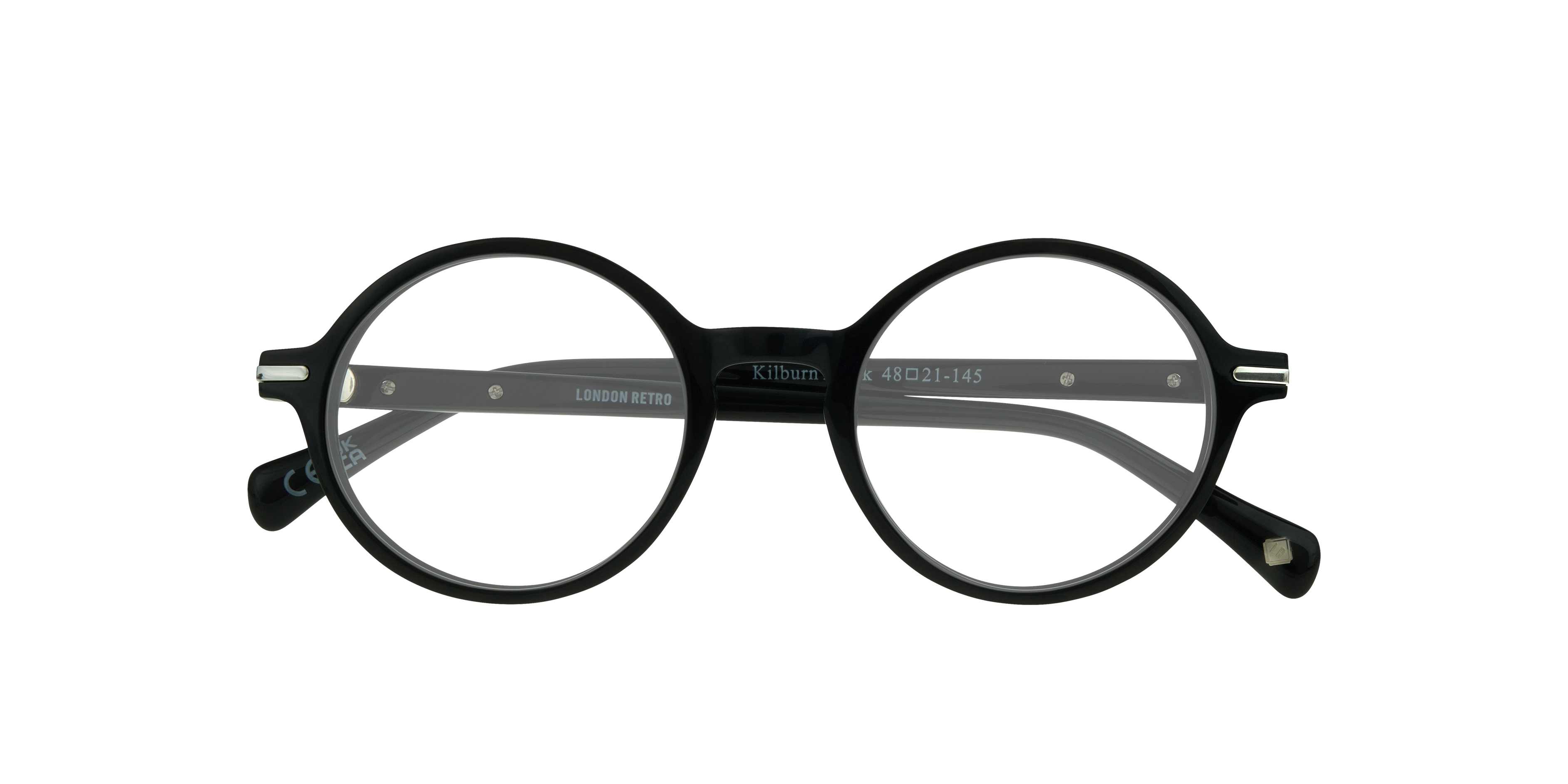 Kilburn Black AcetateEyeglass Frames for Glasses Direct, Closed View