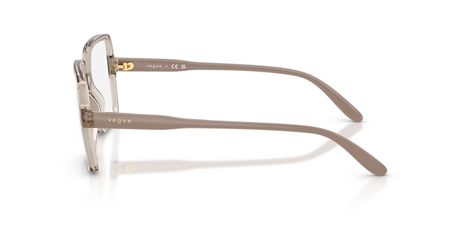 VO5702 Transparent Caramel PlasticEyeglass Frames for Glasses Direct, Side View