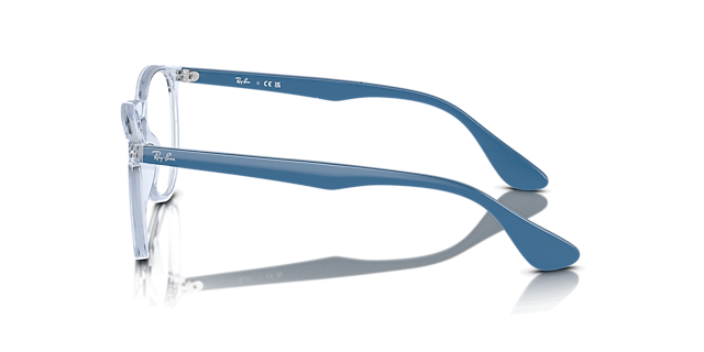 RB7046 Transparent Light Blue PlasticEyeglass Frames for Glasses Direct, Side View