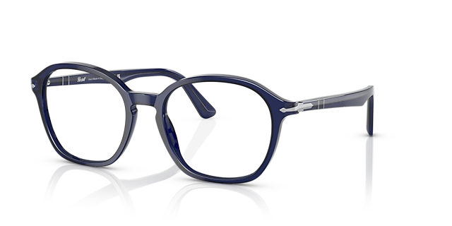 PO3296V Blue AcetateEyeglass Frames for Glasses Direct, Angle View