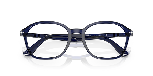 PO3296V Blue AcetateEyeglass Frames for Glasses Direct, Closed View