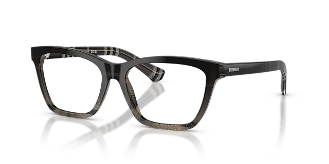 BE2440 Grey Check AcetateEyeglass Frames for Glasses Direct, Angle View