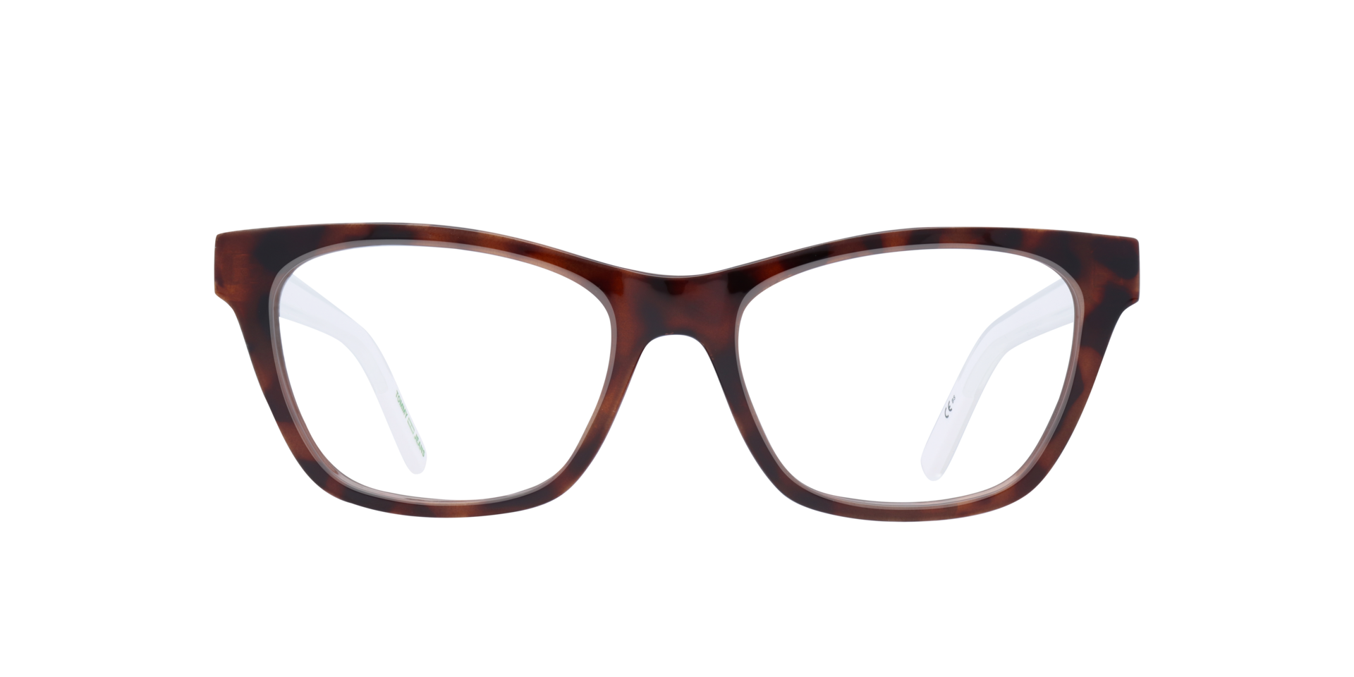 TJ 0080 Tortoise White PlasticEyeglass Frames for Glasses Direct, Front View
