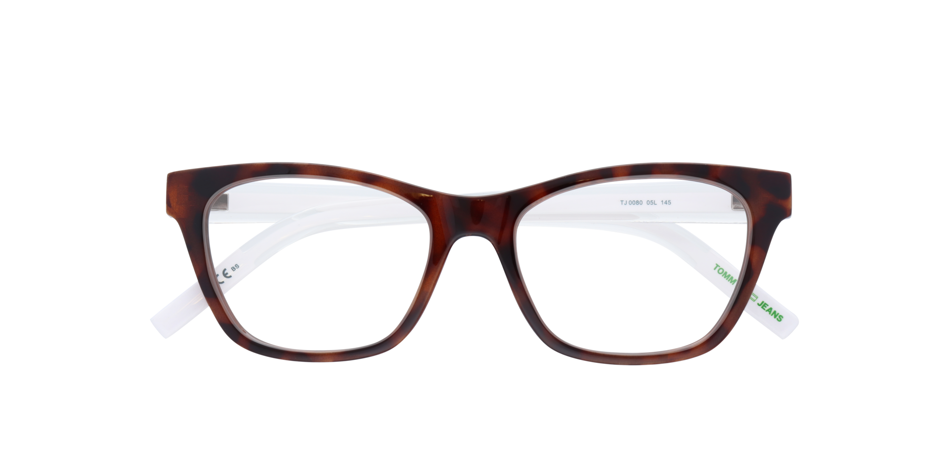 TJ 0080 Tortoise White PlasticEyeglass Frames for Glasses Direct, Closed View